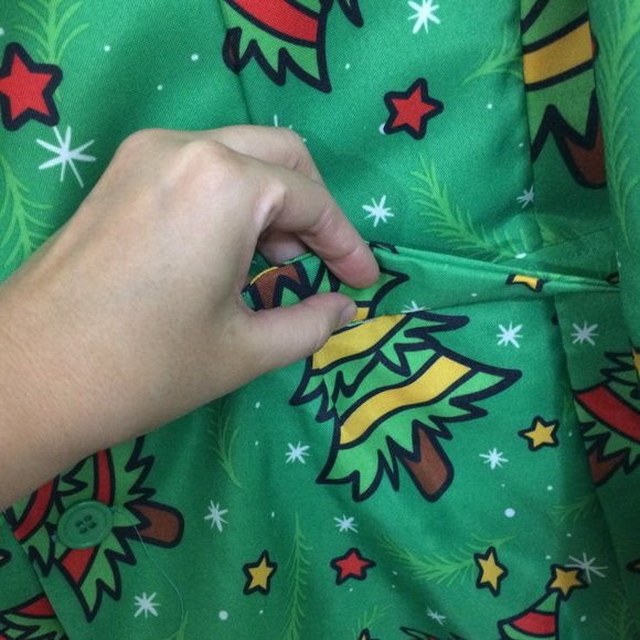 Suitmeister Christmas Trees Green Holiday Blazer - Picture 8 of 14
